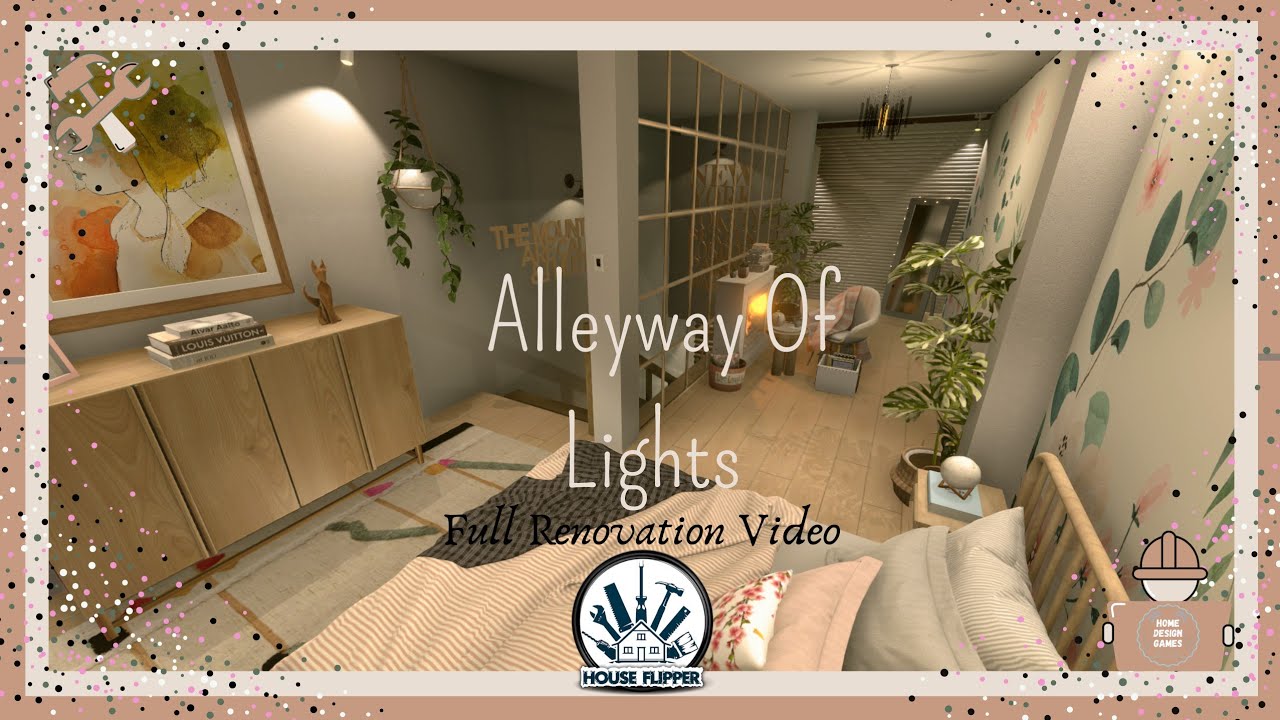 HOUSE FLIPPER|Alleyway Of Lights| Full Renovation Video (Speed Build)