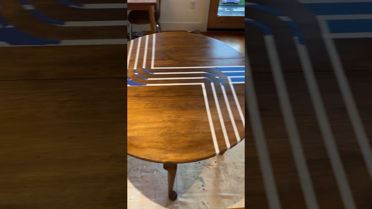 #retro #stripes #refinishedfurniture #paintedfurniture #furnitureflip #sidehustle #sahm #diy