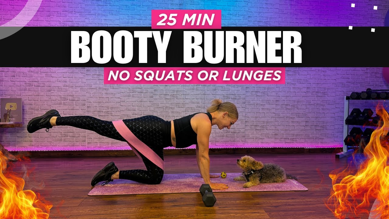 25-Min Glute Burn WITHOUT Squats or Lunges (Dumbbells & Regina Bands)