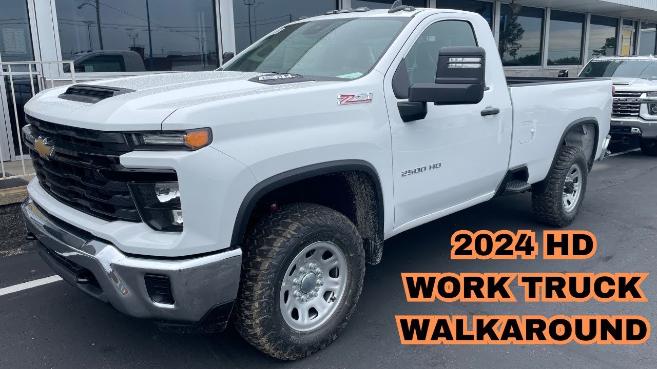 Обзор наклейки на окно для грузовика Silverado 2500HD 6.6 Gas Work Truck 2024 года выпуска