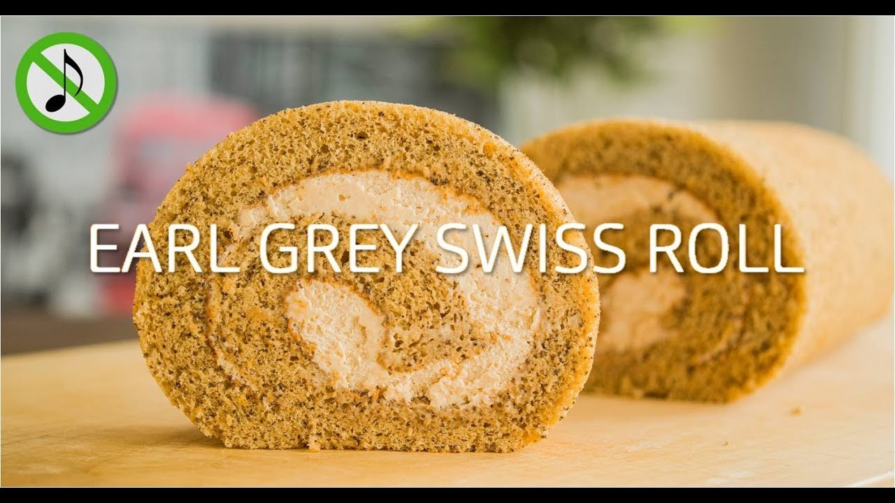 【No Music】紅茶のロールケーキの作り方 / ミルクティークリーム入り Earl Grey Swiss Roll Cake ( Black Tea Cake) Recipe【ASMR】