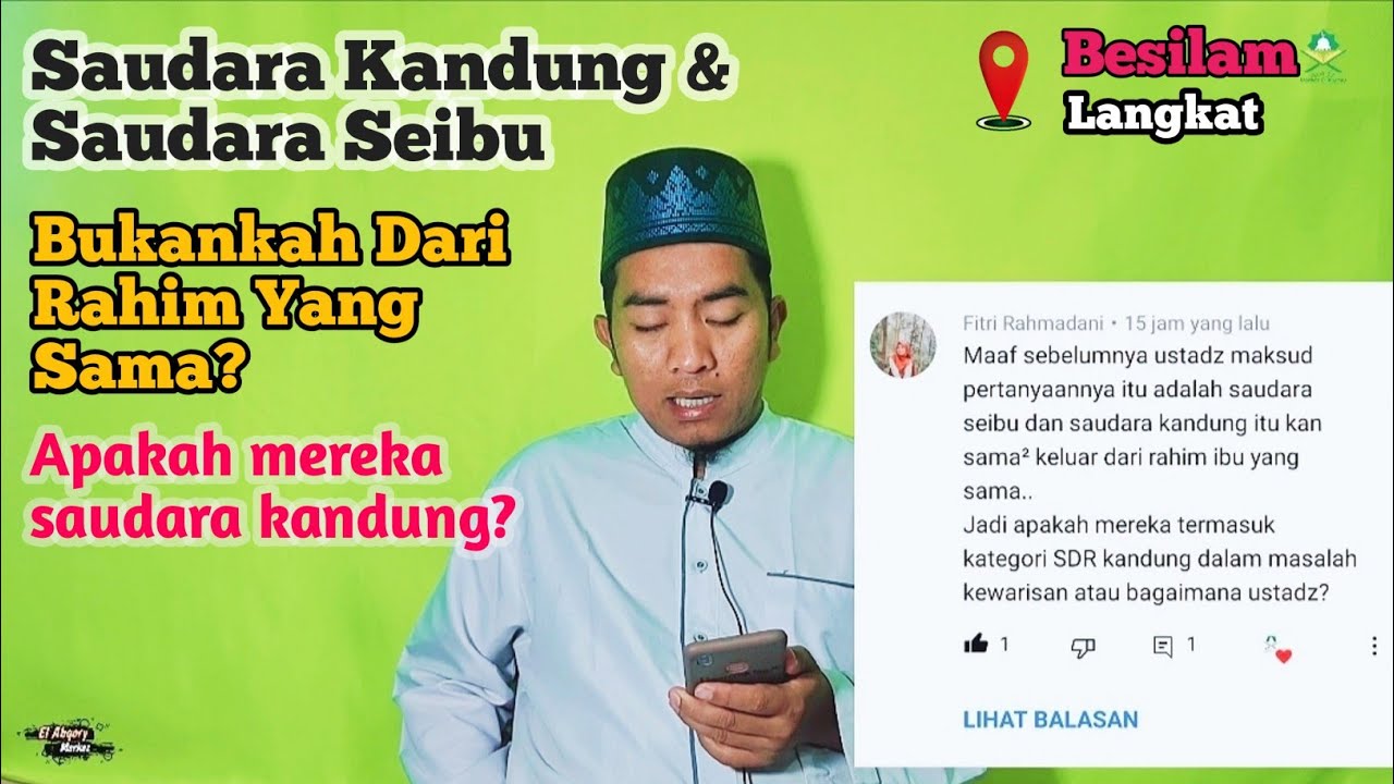 Apakah Saudara Kandung & Saudara Seibu tidak disebut saudara kandung? Bukankah dari Rahim yang sama?