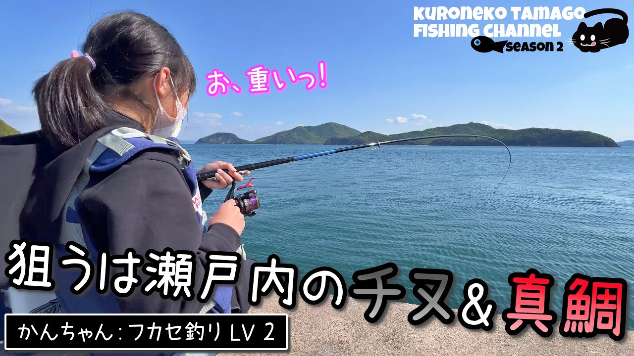 フカセ釣りLV2のかんちゃんと瀬戸内のチヌ&真鯛を狙う！ [小手島の波止] #かんちゃんとep3