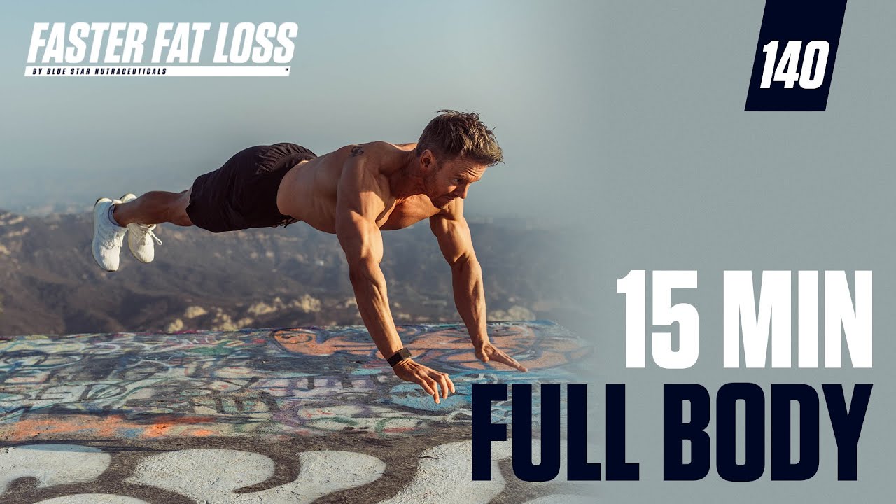15 Minute Follow Along Full Body Workout (No Equipment) | Faster Fat Loss™