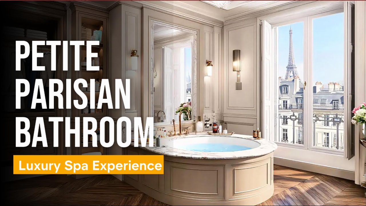 Petite Parisian Bathroom | Create a French Luxury Spa Experience at Small Apartment