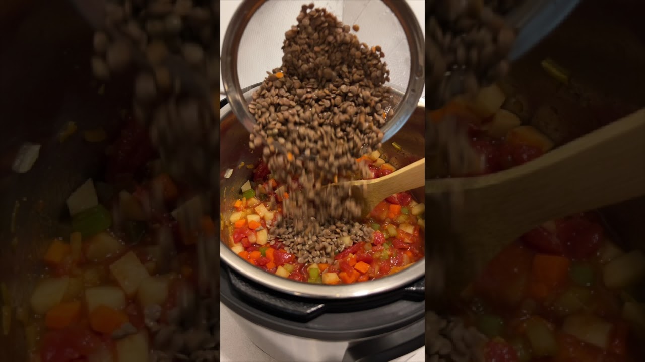 Instant Pot - High-Fibre Veggie Lentil Soup 🥕🍅🥔🧅🥬