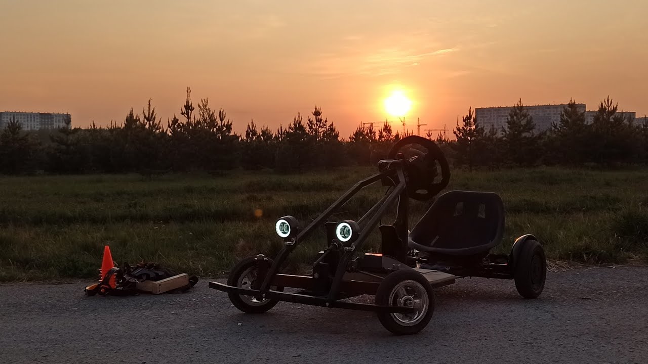 Самодельный ЭлектроКартинг на моторах от гироскутера || Версия - 1.0 ||