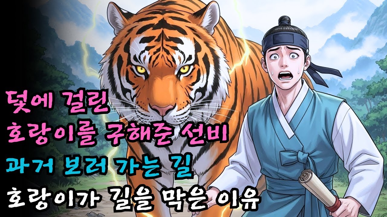 덫에 걸린 호랑이를 구해준 선비, 과거 보러 가는 길에 호랑이가 나타나 길을 막은 이유는? | 야담 · 설화 | 오디오북