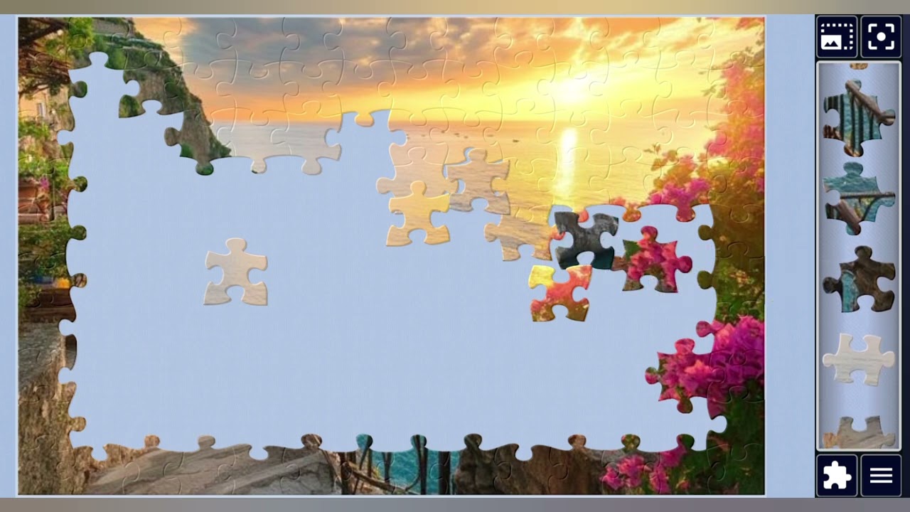Sunset Serenity by the Seaside Stairs🌅🚤🌊//jigsaw puzzles Craft🧩//Amazing puzzles Art🧩//puzzlesArt🧩//