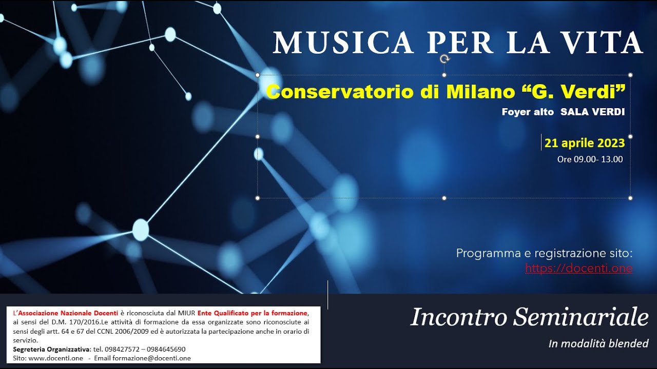 Musica per la Vita Conservatorio di Milano, 21 aprile 2023