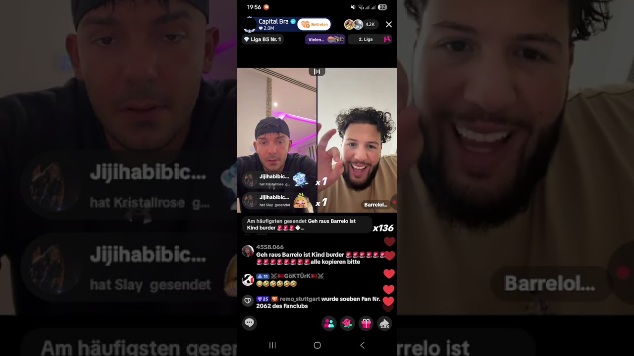 Barello und capital bra live auf tiktok mit king khalil || Interview || Fragen beantworten uvm.
