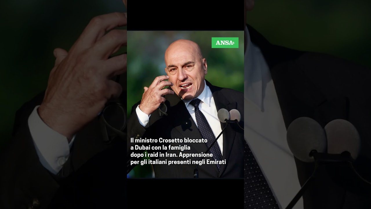 Il ministro Crosetto bloccato a Dubai con la famiglia dopo i raid in Iran. Apprensione