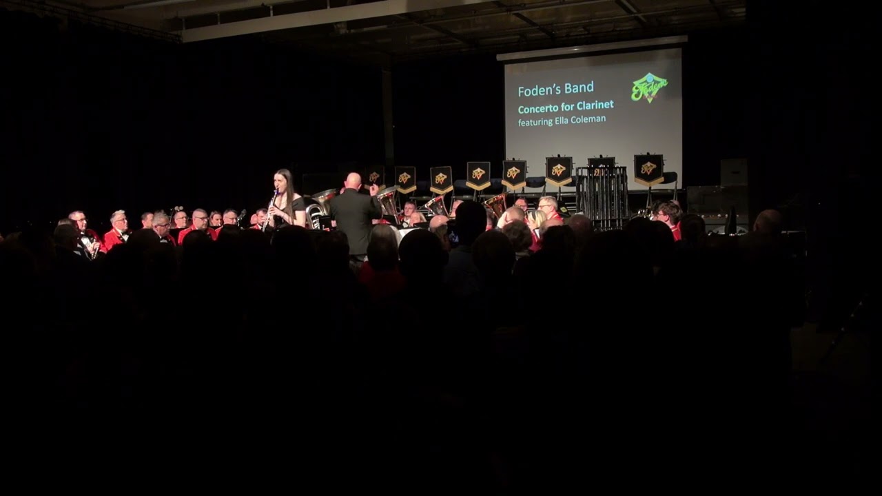 Ella Coleman performs Artie Shaw Clarinet Concerto with Foden's Band