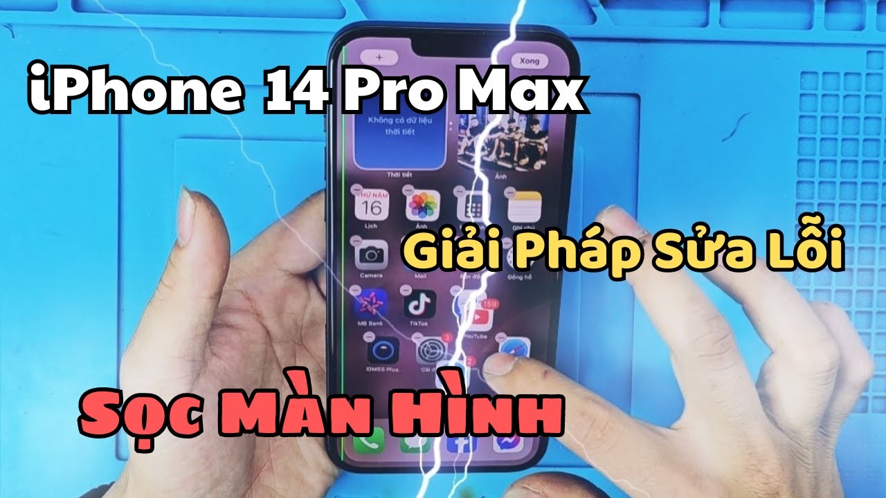 Sửa Sọc M&agrave;n H&igrave;nh iPhone 14 Pro Bị Rơi | Fix iPhone 14 Pro Screen Stripes Error