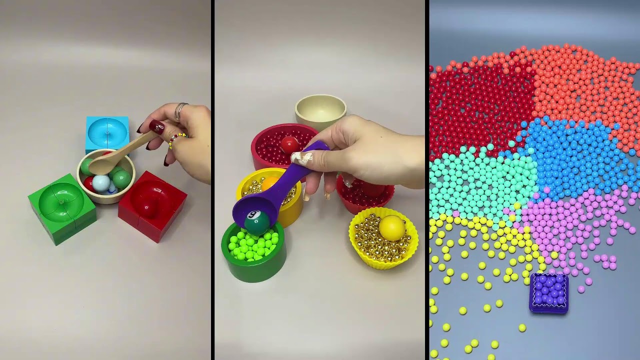 Satisfying Beautiful Beads, Colorful Balls, Haba Slope, Xylophone,  Falling Beads Reverse Video ◀️