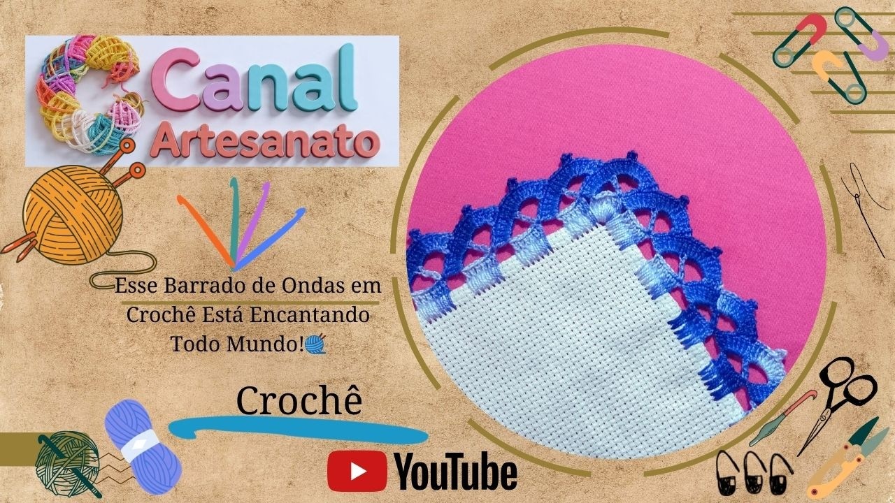 Esse Barrado de Ondas em Crochê Está Encantando Todo Mundo!#diy #barradoemcroche #croche #tutorial