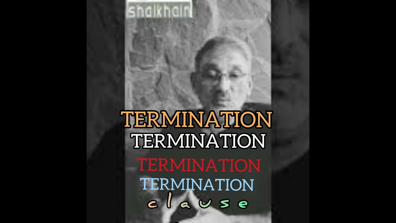 what is a termination clause | how to draft a contract #shorts | English@Shaikhain