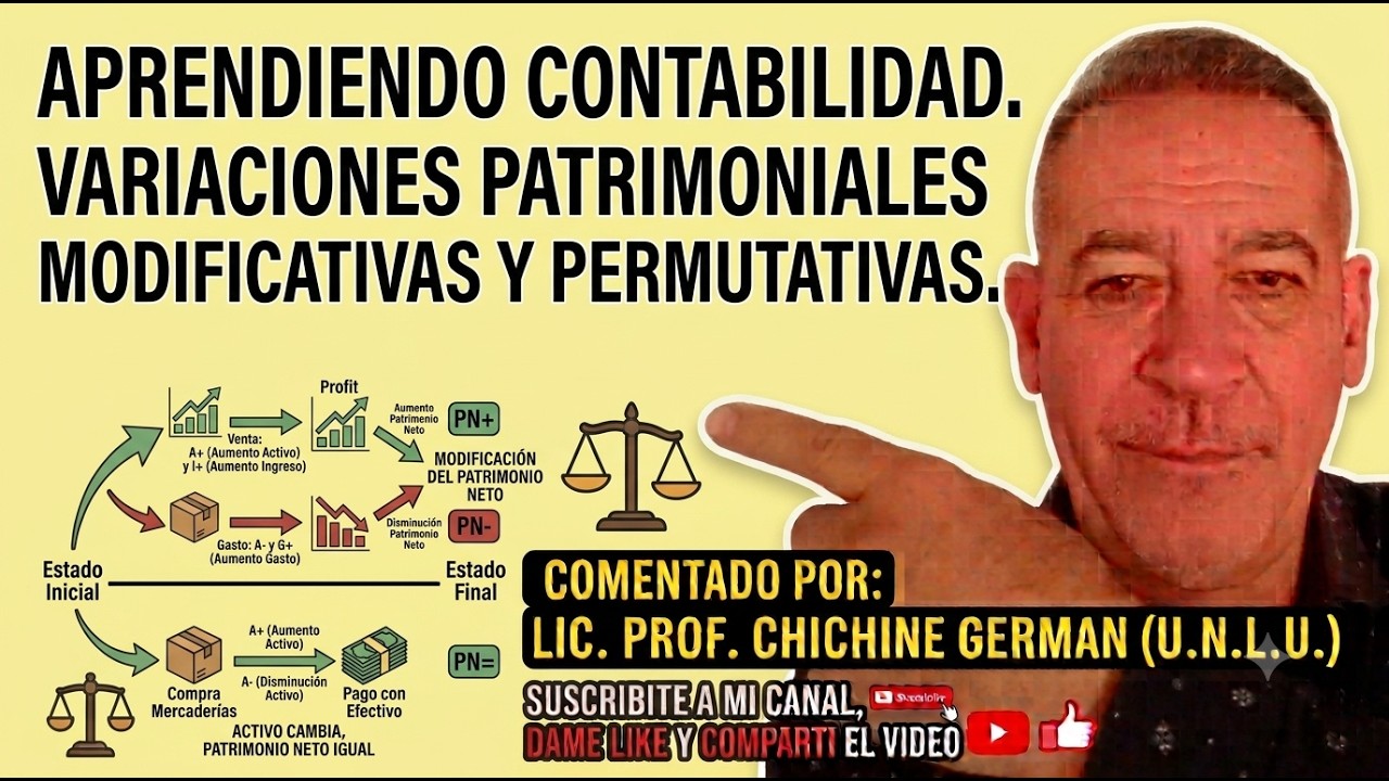 CONTABILIDAD: VARIACIONES PATRIMONIALES, COMO SE REGISTRAN EN EL LIBRO DIARIO ?.