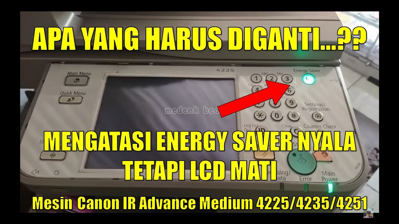 Mesin Canon IRA 4225,4251,4235 Power Nyala LCD Mati #gantimb #pengusahapemula #fotocopy