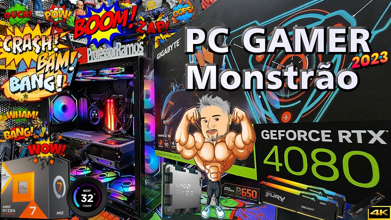 O PC GAMER mais FORTE que JÁ montei até HOJE !!! Ryzen 7800x3D + RTX 4080 ...