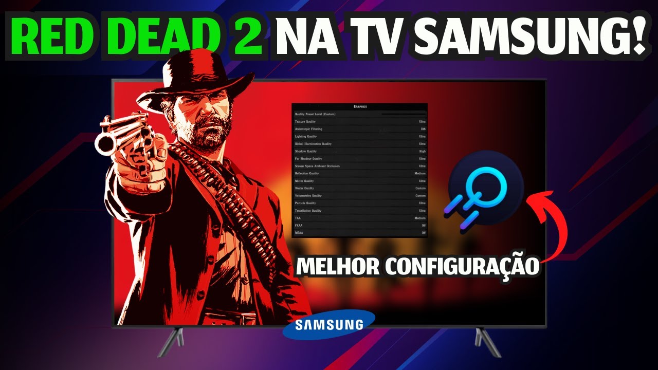 Achei a MELHOR CONFIGURAÇÃO do RED DEAD 2 no App BOOSTEROID da TV SAMSUNG!!