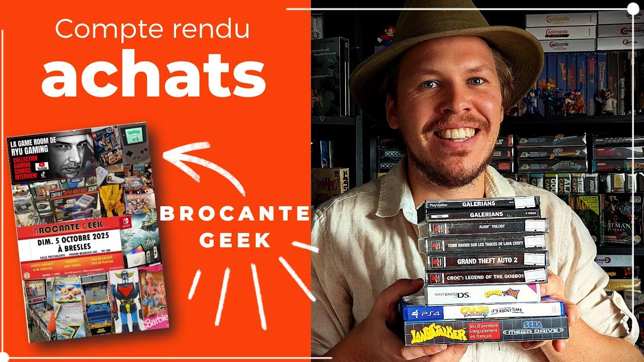 Compte-rendu et achats à la Brocante Geek de Bresles : un classique de la Megadrive, lot PS1 & Crash