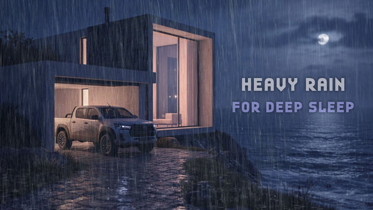 Deep Calm Sleep 🌊🌧️ | Relaxing Rain Sounds at a Cliffside Coastal House