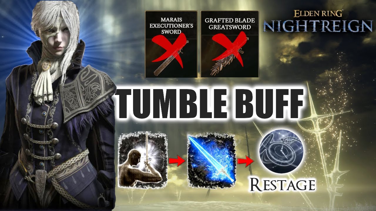 TUMBLE BUFF is back! x Carian Grandeur Duchess x Enhance Fulgor FASTKILL - Nightreign