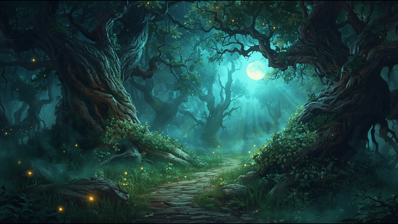 Fantasy Tavern Ambience 🔥 Enchanted Forest Sounds for Studying & Relaxing