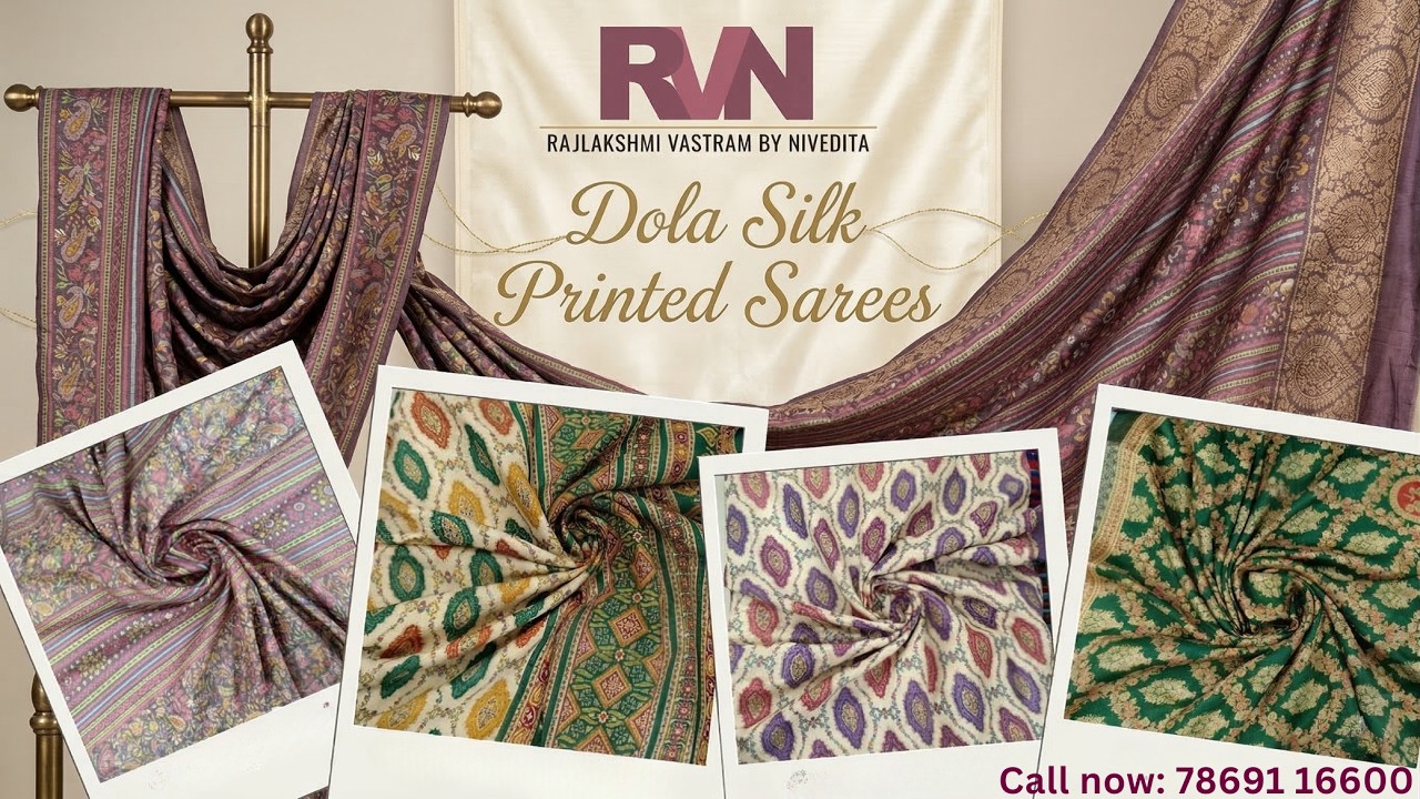 Pure Dola Silk Printed Sarees with Banarasi Border | Lightweight Party Wear Sarees