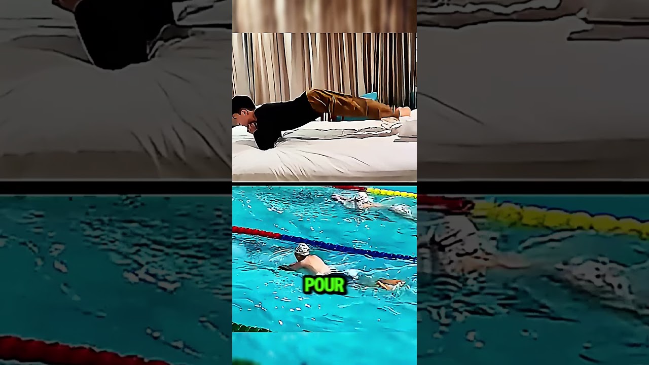 Ce nageur s&rsquo;entra&icirc;ne &agrave; la natation&hellip; dans son lit ! 🏊&zwj;♂️😂