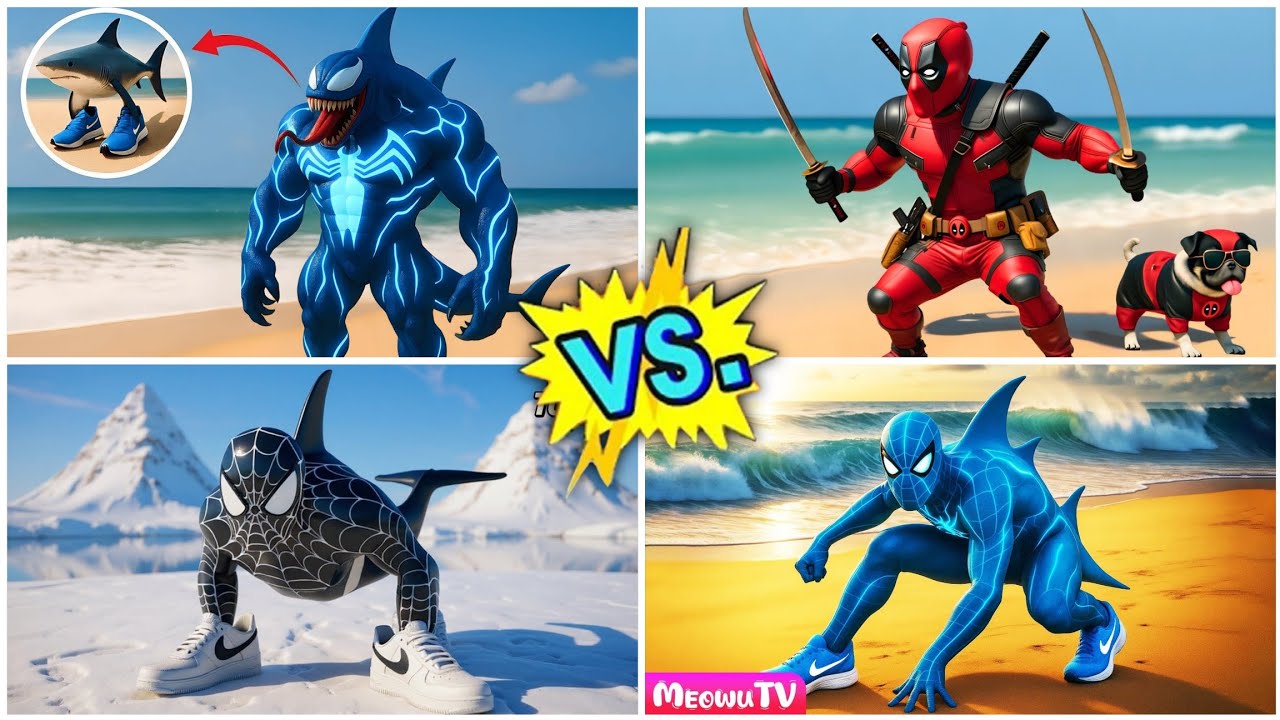 BRAINROT EXTINCTION VENOM🆚️BRAINROT DETPOOL🆚️BRAINROT BLAK SPIDERMAN🆚️EXTINCTION BLUE SPIDERMAN