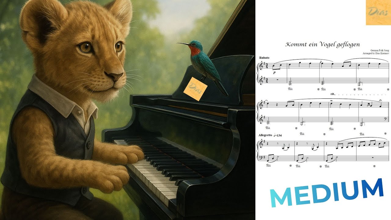 Kommt ein Vogel geflogen | Jazz Fusion Piano | Sheet Music Available