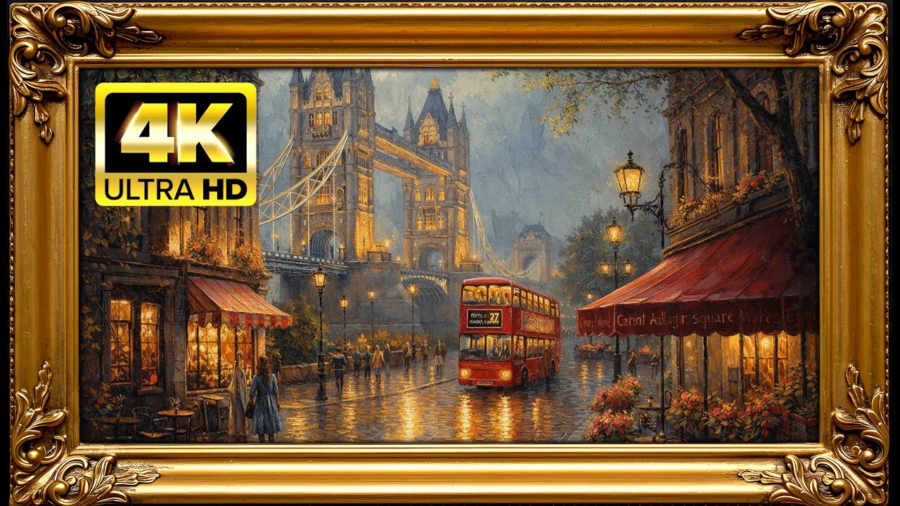 London Evening Glow Tower Bridge Cinematic 4K Frame TV Wallpaper