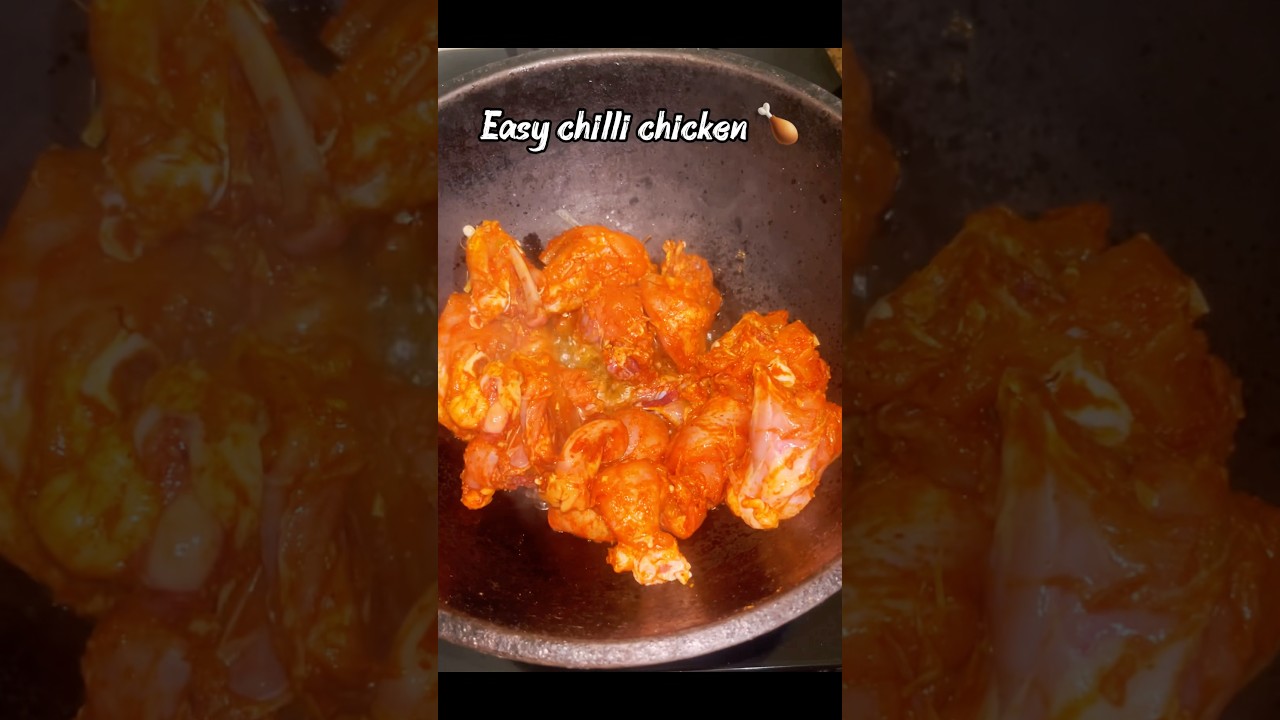 Chilli chicken 🍗 ।less oil।simple & tasty 