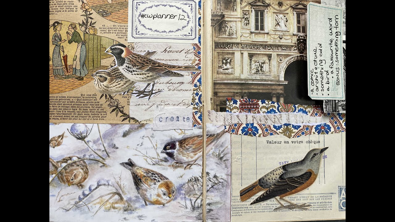 Craft with me | 5 prompt weekly collage challenge 2021 #cwplanner12 | Margarete Miller