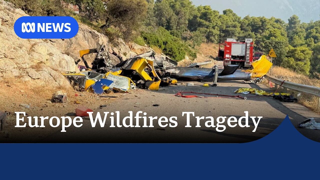 Two killed in helicopter crash while fighting wildfire in Greece | ABC NEWS
