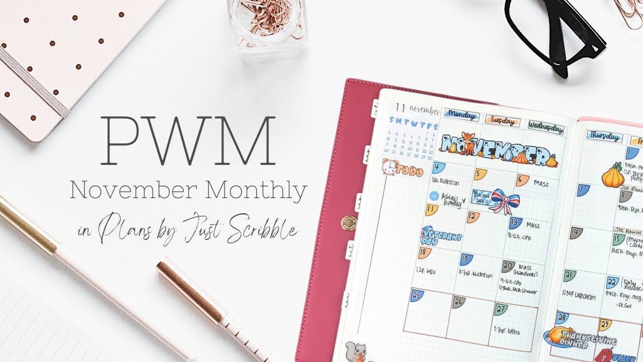 Plan With Me - November Monthly // Plans By Just Scribble