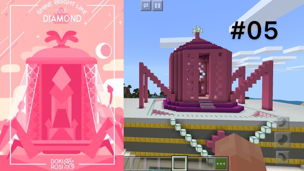 Minecraft #05 : construyendo el palanquin de diamante rosa