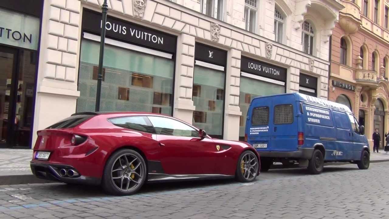 Novitec Rosso Ferrari FF massive start up & acceleration!