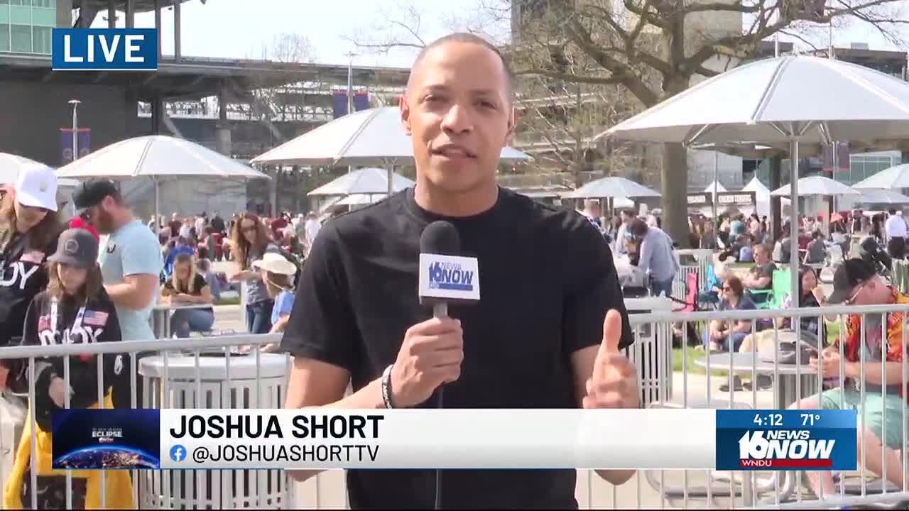 Joshua Short reacts to solar eclipse in Indianapolis