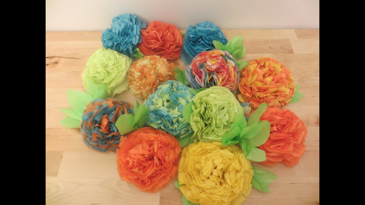 Retro Crafts: Fun and Easy DIY Tissue Paper Flowers #tbt