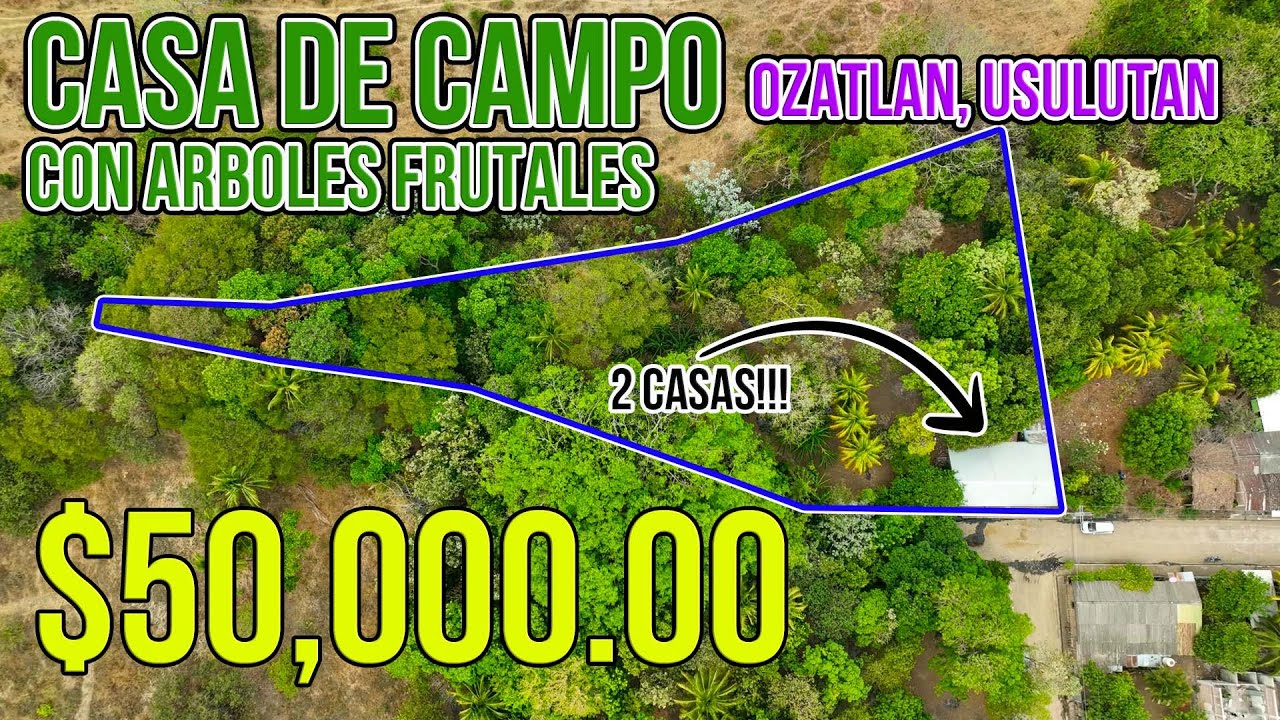 CASA DE CAMPO CON ÁRBOLES FRUTALES Y TERRENO EXTRA 🟢EN VENTA🟢  | CRV EL SALVADOR