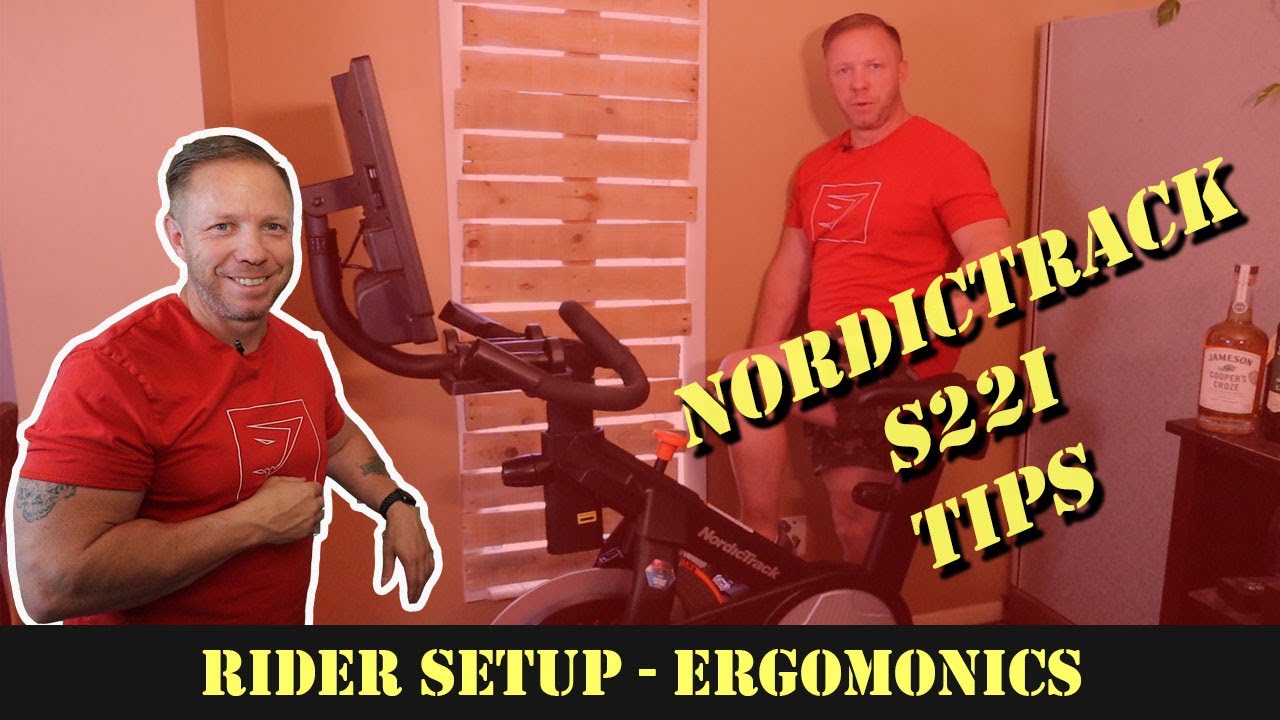 Инструкция по настройке NordicTrack S22i для обеспечения правильной эргономики при езде на велоси...