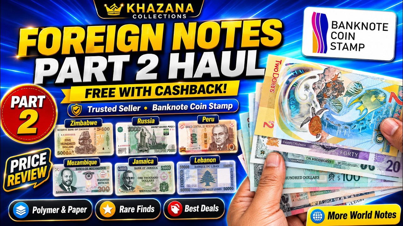 💵 Unboxing Foreign Banknotes Collection | Rare Polymer & Paper Currencies! Buying Notes in India 🌎