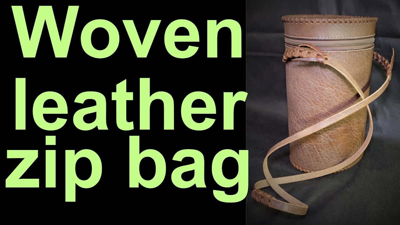 Wicker bag-cylinder with a zipper - Tutorial and PDF leater pattern.