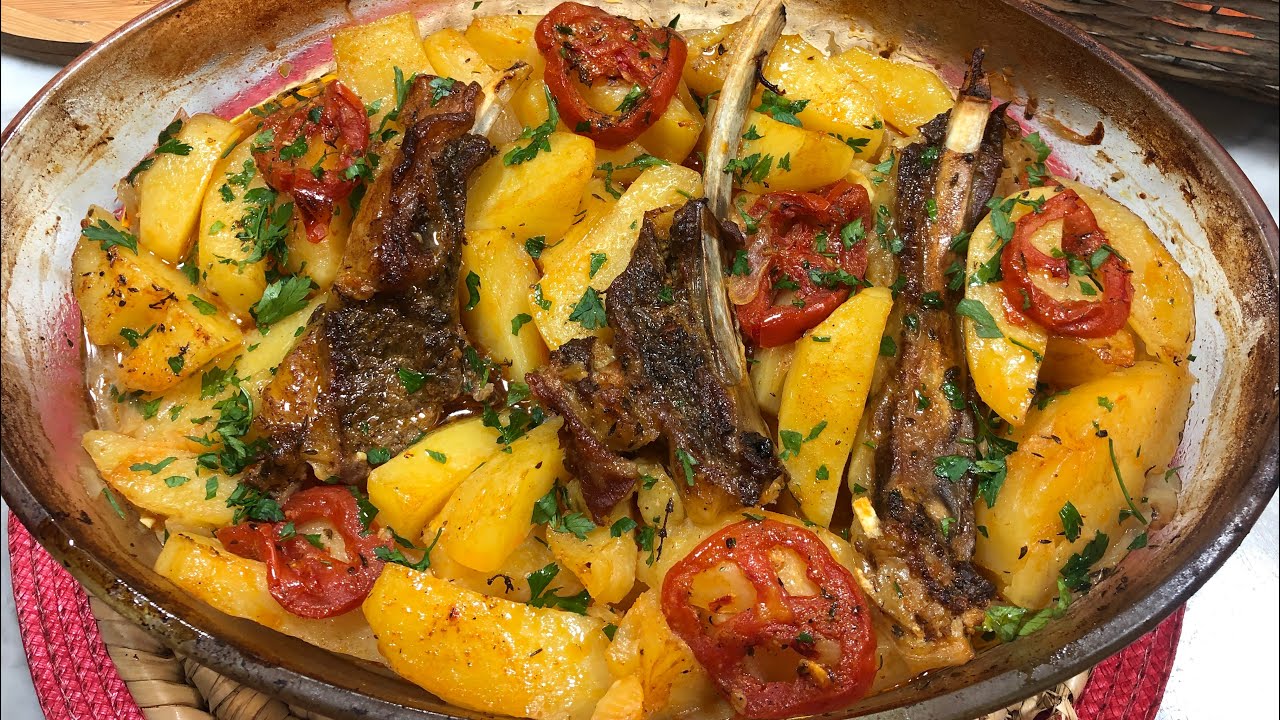 كوتلات في الفرن مع البطاطا😍😍طبق ولا اروع جربيه و رديلي بالخبر👌👌