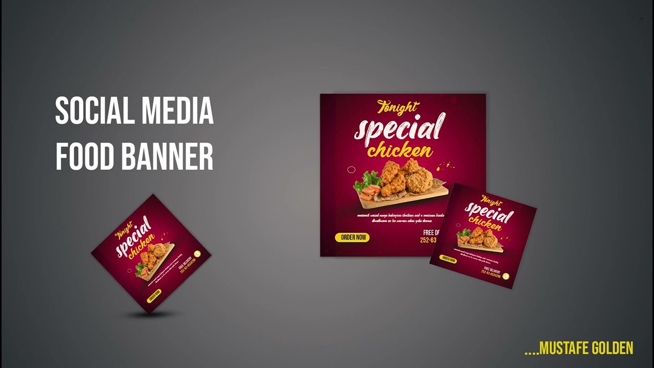 sidee 5 munite loogu sameeya social media post template| adobe photoshop