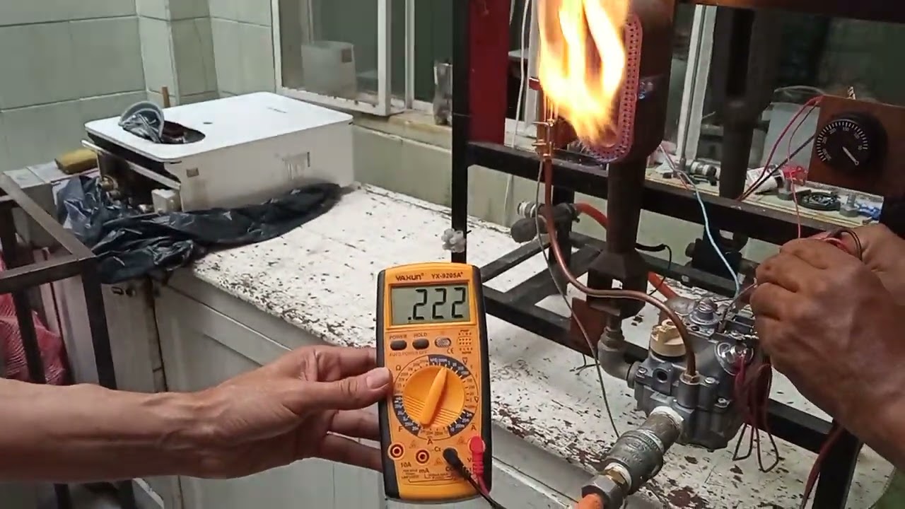 freidora a gas capacitación en banco de pruebas