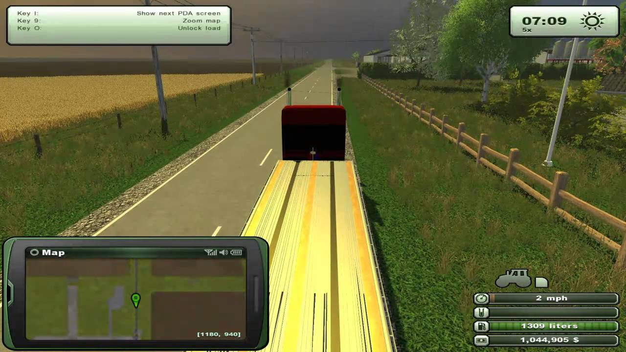 Farming Simulator 2013 Mods - Semi Trailers Flatbeds, Modern American Map.
